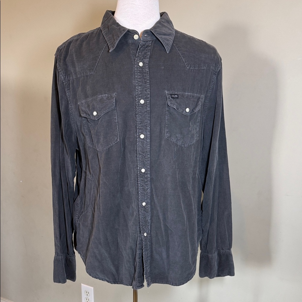 True Grit Jackson Cord Gray Casual Button Down Shirt size XL - Picture 6 of 9